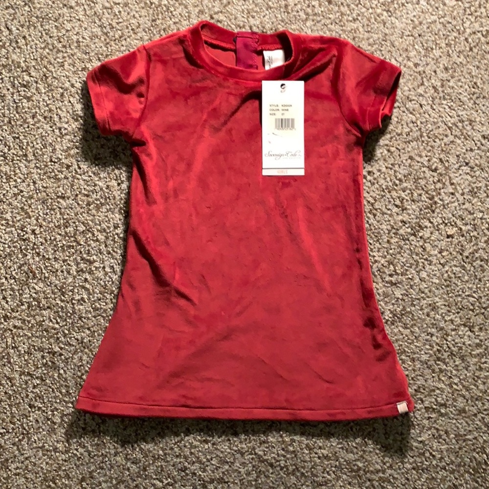 Red velvet party dress from Bloomingdales